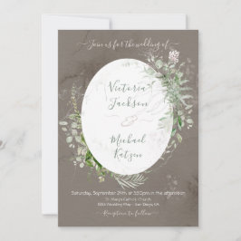 ウォータカラーフローラライト&エアリー結婚式招待状 招待状