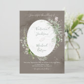 ウォータカラーフローラライト&エアリー結婚式招待状 招待状 (スタンド正面)