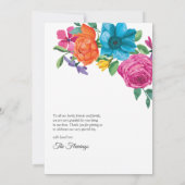 ウォータカラーフローラ結婚フィエスタ サンキューカード (裏面)