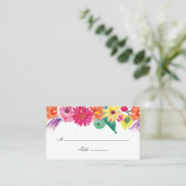 ウォータカラーフローラ結婚フィエスタ プレイスカード (スタンド正面)