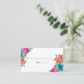 ウォータカラーフローラ結婚フィエスタ プレイスカード (スタンド正面)