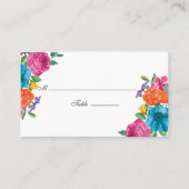 ウォータカラーフローラ結婚フィエスタ プレイスカード (正面)