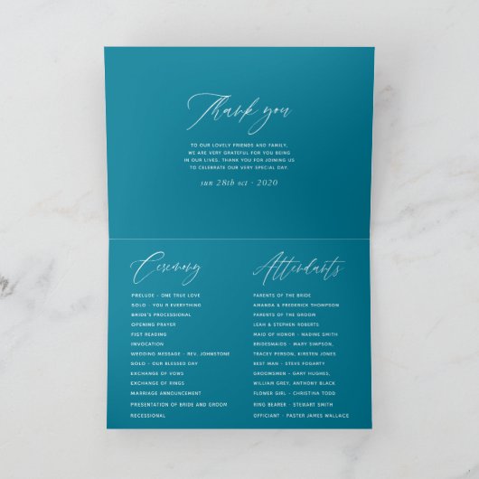 ウォータカラーフローラ結婚フィエスタ プログラム (内部)