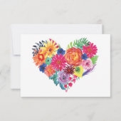 ウォータカラーフローラ結婚フィエスタ 出欠カード (裏面)