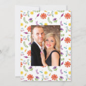 ウォータカラーフローラ結婚フィエスタ 招待状 (裏面)