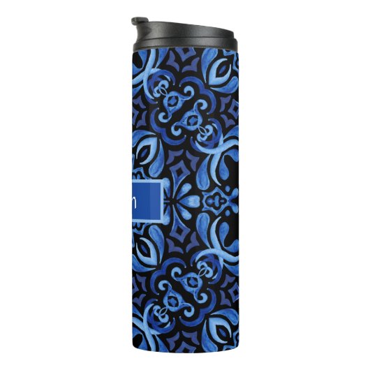 ウォータカラーブルースタ地中海のイルデザイン タンブラー (回転右)