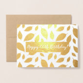 ウォータカラーブーケカスタムオール大事な行事 箔カード (封筒付き正面)