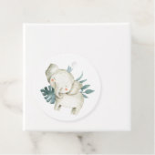 ウォータカラーベビーエレファントプリンストロピカル誕生日 フェイバータグ (インサイチュ)