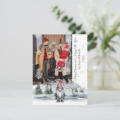 ウォータカラーホリデー格言フォトホリデーカード シーズンカード (スタンド正面)
