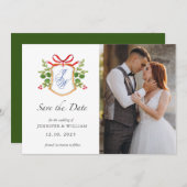 ウォータカラーホリ結婚デイモノグラムの シーズンカード (正面/裏面)