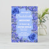 ウォータカラーマイアミスカイライントロピカルビーチアイランドInv 招待状 (スタンド正面)