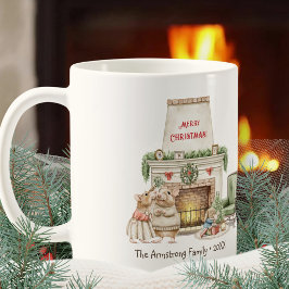 ウォータカラーマウスのあったかクリスマス コーヒーマグカップ