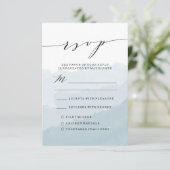 ウォータカラーミスト | 結婚式出欠カード 出欠カード (スタンド正面)
