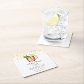 ウォータカラーモスクワマレカスタムレシピ スクエアペーパーコースター (インサイチュ)