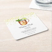 ウォータカラーモスクワマレカスタムレシピ スクエアペーパーコースター (アングル)