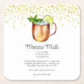 ウォータカラーモスクワマレカスタムレシピ スクエアペーパーコースター (正面)