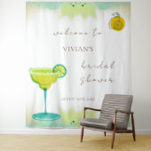 ウォータカラーライムテキーラブライダルシャワーウェルカム タペストリー (インサイチュ)