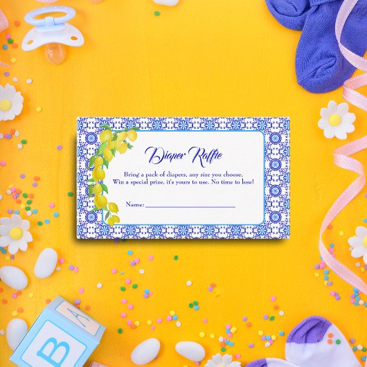 ウォータカラーレモンズアマルフィオムツラッフル エンクロージャーカード