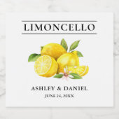 ウォータカラーレモンリモンチェロ リキュールボトルラベル (シングルラベル)