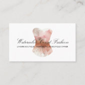 ウォータカラーロセゴルドグリッツコルセットファッションスタイル 名刺 (正面)