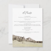 ウォータカラー大きい石コロラドフラティロン詳細カード 招待状 (正面)