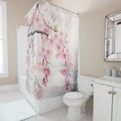 ウォータカラー桜セレニティ シャワーカーテン (インサイチュ)
