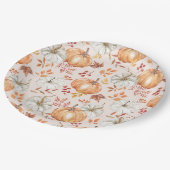 ウォータカラー秋ポンキンズファームハ素朴ウス ペーパープレート (アングル)