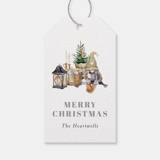 ウォータカラー素朴格言ホリデイ ギフトタグ (裏面)