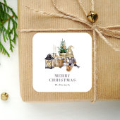 ウォータカラー素朴格言ホリデイ スクエアシール