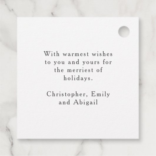 ウォータカラー素朴格言ホリデイ フェイバータグ (裏面)