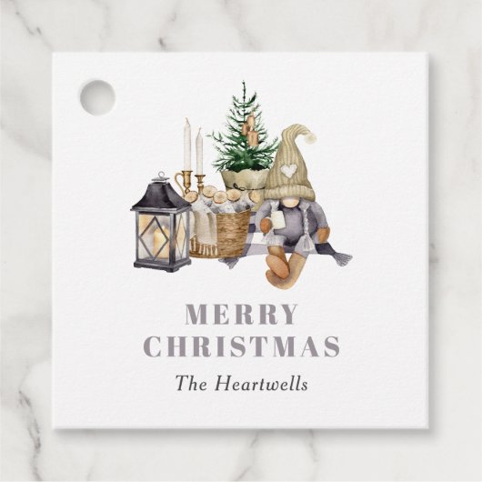 ウォータカラー素朴格言ホリデイ フェイバータグ (正面)