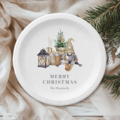 ウォータカラー素朴格言ホリデイ ペーパープレート