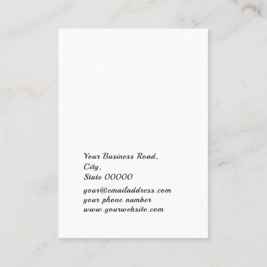 ウォータカラー葉ズブティックジュエリーイヤリングディスプレイ 名刺 (裏面)