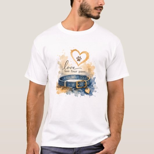 ウォータカラー・ドッグ・ラブ Tシャツ (正面)