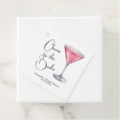 ウォータカラー ピンク カクテル ブライダル シャワー フェイバータグ (インサイチュ)