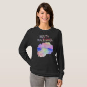 ウォータコカラフルロにある北マケドニアの孤立した地図 Tシャツ (正面フル)