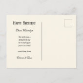 ウォーターおもしろいカラールースターカクテル誕生日 ポストカード (裏面)