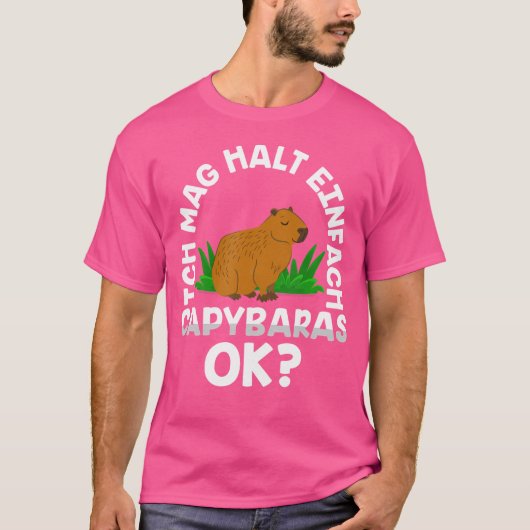 ウォーターおもしろいピグことわざカピバラ Tシャツ (正面)
