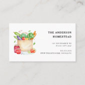 ウォーターお洒落カラーファームランチホームステッド 名刺 (正面)