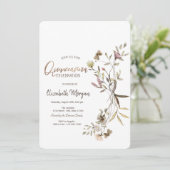 ウォーターお洒落カラーワイルドフラワーキンセニェラ 招待状 (スタンド正面)