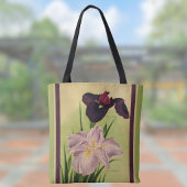 ウォーターアイリス 古典的な日本の植物カタログアート トートバッグ