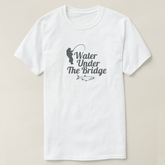 ウォーターアンダーザブリッジ魚釣りTシャツ Tシャツ (デザイン正面)