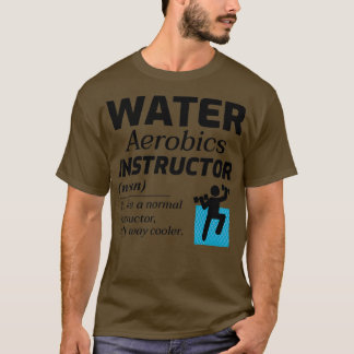 ウォーターエアロビクスインストラクター水中競技フィットネストレーナー Tシャツ