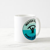 ウォーターエアロビクス水中競技フィットネスアクアエクササイズ コーヒーマグカップ (正面右)