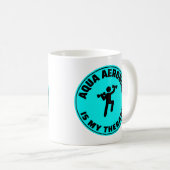 ウォーターエアロビクス水中競技フィットネスアクアエクササイズ コーヒーマグカップ (正面右)