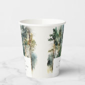 ウォーターエレガントカラーウッドランドフォレストブライダルシャワー 紙コップ (左)