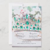 ウォーターエレガントカラーエメラルドティアラキンセアニラ 招待状 (裏面)