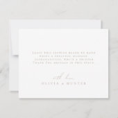 ウォーターエレガントカラーオリーブブランチ サンキューカード (裏面)