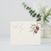 ウォーターエレガントカラーオリーブブランチ サンキューカード (スタンド正面)