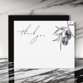 ウォーターエレガントカラーオリーブブランチ サンキューカード